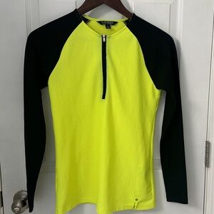 Neon Yellow and Black Long Sleeve Top